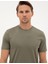Erkek Haki Slim Fit Basic Tişört 50320102-VR027 2