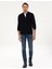 Erkek Lacivert Slim Fit Fermuarlı Triko Hırka 50317341-VR033 4