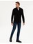 Erkek Siyah Slim Fit Dik Yaka Fermuarlı Triko Kazak 50317397-VR046 4