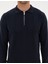 Erkek Lacivert Slim Fit Polo Yaka Fermuarlı Triko Kazak 50317398-VR033 6