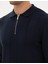 Erkek Lacivert Slim Fit Polo Yaka Fermuarlı Triko Kazak 50317398-VR033 7