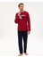 Erkek Bordo Pijama Takımı 50322631-900 4