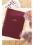 A5 Spiralli Keten Süresiz Planlayıcı Ajanda Bordo 104 Yaprak 15x21 cm 6