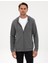 Erkek Antrasit Melanj Regular Fit Örme Hırka 50317656-VR081 3
