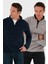 Slim Fit Yarım Fermuarlı Dik Yaka 2'li Paket Polar Erkek Polar 5906003S2 1