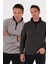 Slim Fit Yarım Fermuarlı Dik Yaka 2'li Paket Polar Erkek Polar 5906003S2 1