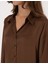 Kadın Kahverengi Regular Fit Uzun Kollu Gömlek 50319346-VR029 6