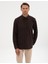 Erkek Koyu Kahverengi Regular Fit Örme Gömlek 50311692-VR084 3