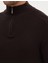 Erkek Koyu Kahverengi Slim Fit Dik Yaka Fermuarlı Triko Kazak 50315732-VR084 7