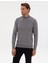 Erkek Gri Slim Fit Yarım Balıkçı Yaka Triko Kazak 50317520-VR024 1