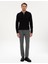 Erkek Gri Slim Fit Beli Lastikli Kordonlu Kanvas Pantolon 50317246-VR024 1