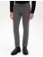Erkek Gri Slim Fit Beli Lastikli Kordonlu Kanvas Pantolon 50317246-VR024 2