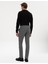 Erkek Gri Slim Fit Beli Lastikli Kordonlu Kanvas Pantolon 50317246-VR024 4
