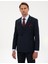 Erkek Lacivert Ex. Slim Fit Çizgili Kruvaze Takım Elbise 50316758-VR033 3