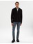 Erkek Siyah Slim Fit Fermuarlı Triko Hırka 50317341-VR046 4