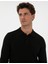 Erkek Siyah Slim Fit Polo Yaka Basic Triko Kazak 50315405-VR046 2