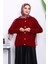Bordo Bisiklet Yaka Angora Yumoş Hırka 1