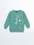 Yeni Sezon Bisiklet Yaka Baskılı Kız Bebek Sweatshirt 1