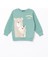 Yeni Sezon Bisiklet Yaka Baskılı Kız Çocuk Sweatshirt 1