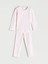 Yeni Sezon Bisiklet Yaka Fiyonk Desenli Kız Çocuk Pijama Takımı 1