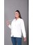 Kadın Büyük Beden Kapüşonlu Kanguru Cepli Fermuarlı Yırtmaç Detaylı %100 Pamuk Sweatshirt 3