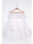 Beyaz Kemer Detaylı Kız Çocuk Tül Elbise - Kendall 5
