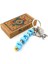 Orjinal Murano Cam Nazar Boncuklu Çanta Süsü Balık Charm Anahtarlık KY060 1