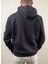Erkek Oversize Baskılı Kapüşonlu Pamuklu Sweatshirt, 3 Iplik Içi Polarlı Şardonlu Kalın Kışlık Sweat 4