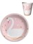 Pudra Kuğu 8'li Karton Bardak Tabak Set 3