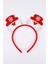 Kırmızı Noel Baba Detaylı Kız Çocuk Taç 3