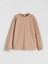 Yeni Sezon Bisiklet Yaka Basic Uzun Kollu Kız Çocuk Sweatshirt 1