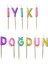 Makaron Iyi Ki Doğdun Mum Set 2