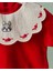 Kırmızı Kız Bebek 2’li Takım – Fırfırlı Işlemeli Yaka Detaylı Sweatshirt ve Fitilli Tayt 3