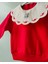 Kırmızı Kız Bebek 2’li Takım – Fırfırlı Işlemeli Yaka Detaylı Sweatshirt ve Fitilli Tayt 5