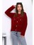 Bordo Angora Yumoş Triko Hırka 1