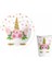 Beyaz Unicorn Baskılı 8'li Tabak Bardak Set 5
