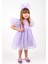 Lila Taçlı Organze Kız Çocuk Parti Elbisesi - Carlene 7