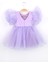Lila Taçlı Organze Kız Çocuk Parti Elbisesi - Carlene 10