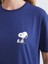 Yeni Sezon Bisiklet Yaka Snoopy Baskılı Kadın Tişört 3
