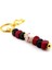 Bordo Siyah Orjinal Murano Cam Boncuklu Çanta Süsü Kedi Charm Anahtarlık KY068 4