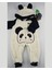 Peluş Panda Bebek Tulumu - Kapüşonlu, Fermuarlı, Alttan Çıtçıtlı Pamuklu 0-12 Ay 4