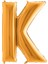 K Harf Supertrend Altın Folyo Balon 40" 2