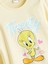 Yeni Sezon Bisiklet Yaka Tweety Baskılı Kız Çocuk Pijama Takımı 3
