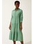 Kadın Mint Yeşili Müslin Pamuklu Gömlek Elbise RY2060 2