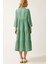 Kadın Mint Yeşili Müslin Pamuklu Gömlek Elbise RY2060 3