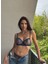 Lacivert Koyu Mavi Dantelli Brode Iç Çamaşır Takımı Bralette (Balenli Sütyen &tanga) 5