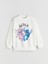 Yeni Sezon Bisiklet Yaka Stitch ve Angel Baskılı Kız Çocuk Sweatshirt 1