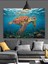 Okyanus Derinliklerinde Yüzen Deniz Kaplumbağası Dekoratif Kanvas - Mdf Ahşap Tablo 2