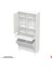 Kayra Banyo Dolabı Tek Çekmece, 2 Göz Sepet, 1 Kapak, 6 Raf Dar Alan Banyo Dolabı 75X173X32,5 cm 5