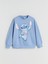 Yeni Sezon Bisiklet Yaka Stitch Baskılı Kız Çocuk Sweatshirt 1
